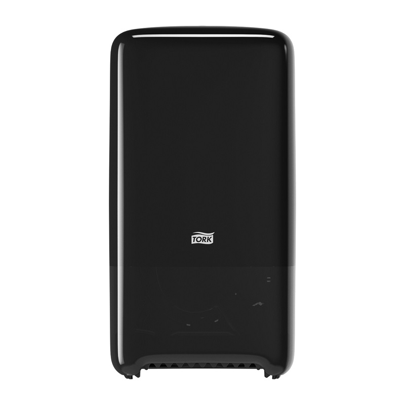 557508 - Tork Distributeur Twin pour Papier Toilette Rouleau Mid-size, Plastique Noir T6